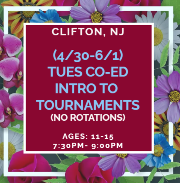 Picture of (4/30-6/1) CLIFT: TUES: INTRO TO TOURNAMENTS (7:30PM-9PM)